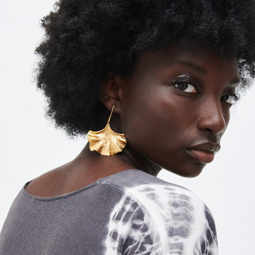 Ginkgo hot sale earrings gold