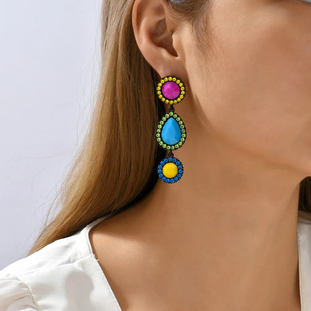 Elegant Crystal Drop Earrings