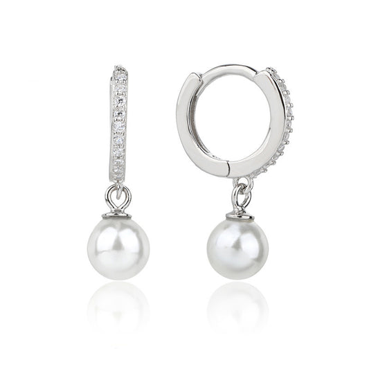 Elegant Silver Pearl Earrings